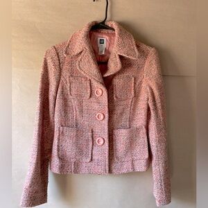 GAP Pink Tweed Blazer. Size 1